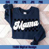 Distressed Retro Mama Checkered Png Grunge Checkered Mama Svg