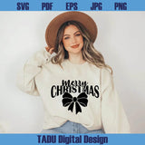 Merry Christmas Svg Coquette Bow Merry Christmas Svg Cutting