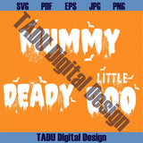 Matching Halloween Family Svg Couple Mummy Deady Little Boo Png