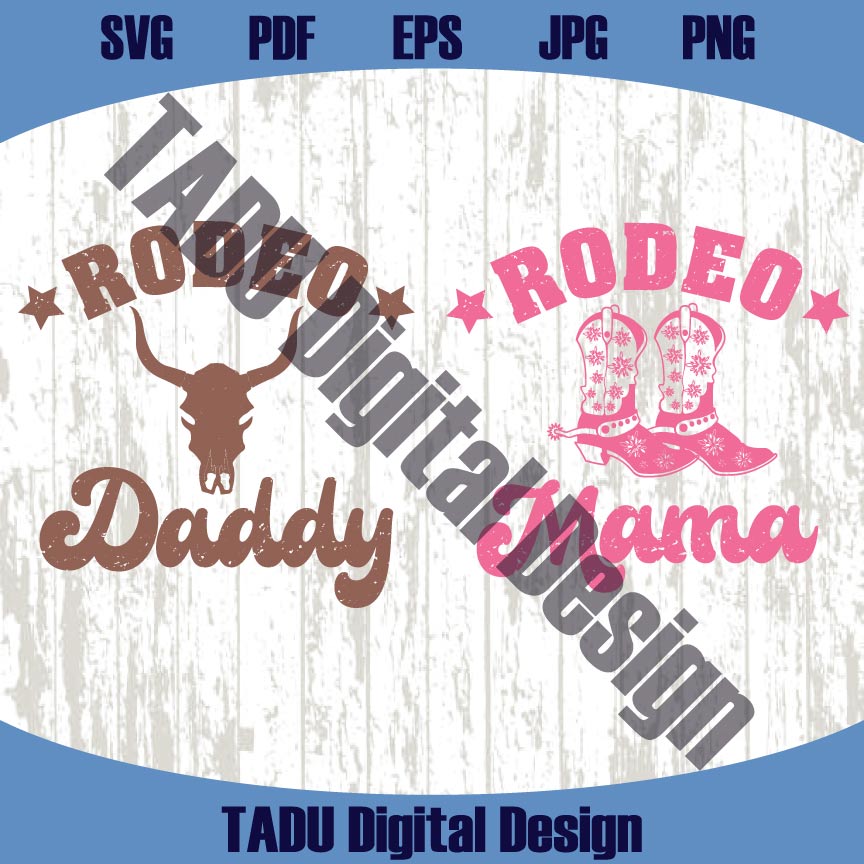 Rodeo Mama Svg Rodeo Daddy Svg Western Mom Png Matching Svg