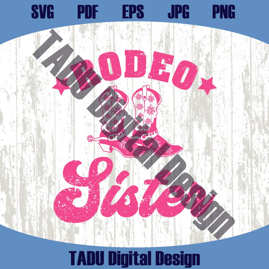 Rodeo Sister Svg Rodeo Sissy Png Kid Western Cowgirl Png - BundleofSVG