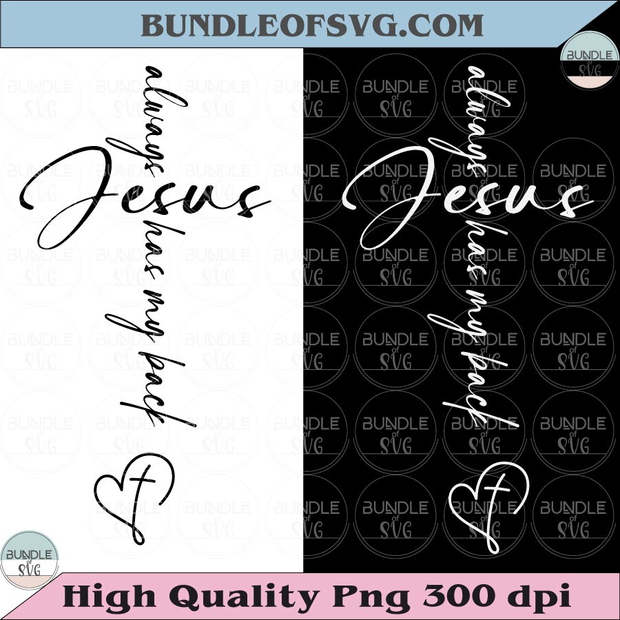 Jesus Has My Back Svg Pocket Design Christian Quote Png Bible Verse Svg - BundleofSVG