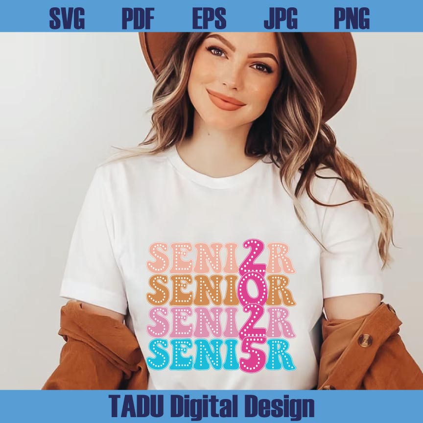 Senior 2025 Png Retro High School Graduation Svg Class of 2025 Png