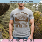 Christian Fishing Png Cast All Your Cares Peter 5:7 Scripture Png - BundleofSVG