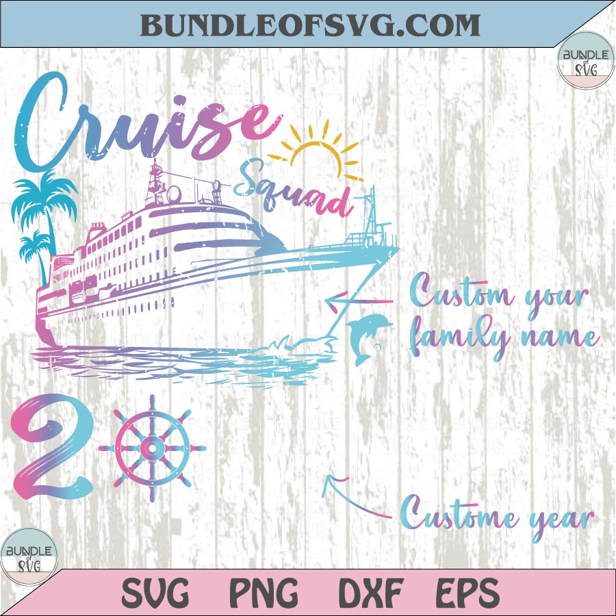 Family Custom Name Cruise Squad Png Family Vacation Custom Png - BundleofSVG