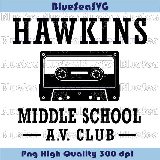 Stranger Things Hawkins Middle School AV Club Svg Friends Svg - BundleofSVG