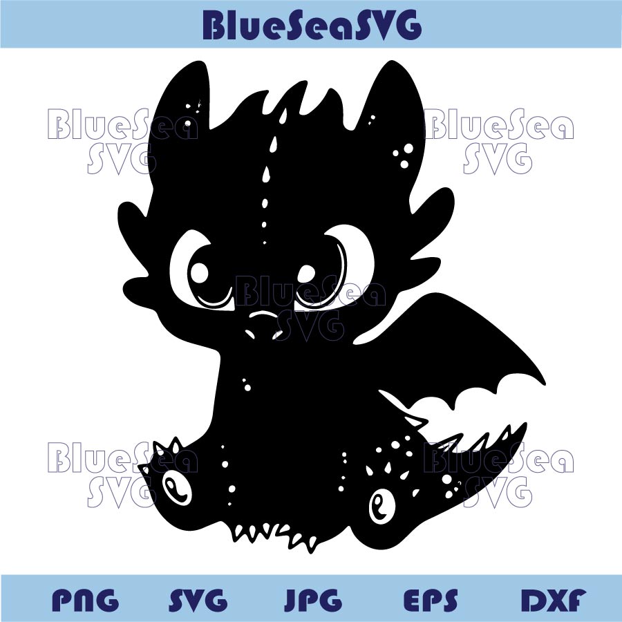 Toothless Svg Bundle Toothless Dragon Svg Night Fury Silhouette Dxf - Blue Sea Svg