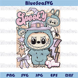 Halloween Labubu Svg Spooky Vibes Labubu Png Witch Monster Doll - Blue Sea Svg