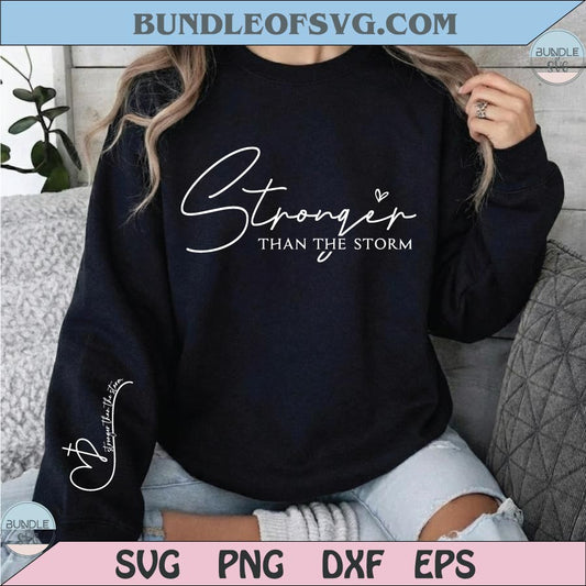 Stronger Than The Storm Svg Self Care Svg Boho Inspirational Png - BundleofSVG