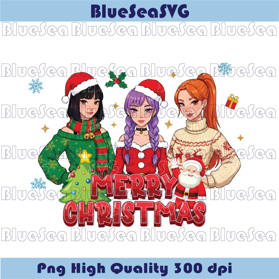 Merry Christmas Huntrix Png Huntrix Merry Christmas Png Clipart - BundleofSVG