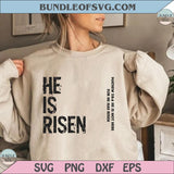 Hi Is Risen Png Matthew 28 6 Easter Png Sleeve Design Christian Png - BundleofSVG
