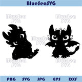 Toothless Svg Bundle Toothless Dragon Svg Night Fury Silhouette Dxf - Blue Sea Svg