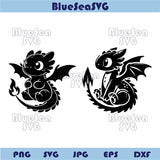 Toothless Svg Bundle Toothless Dragon Svg Night Fury Silhouette Dxf - Blue Sea Svg
