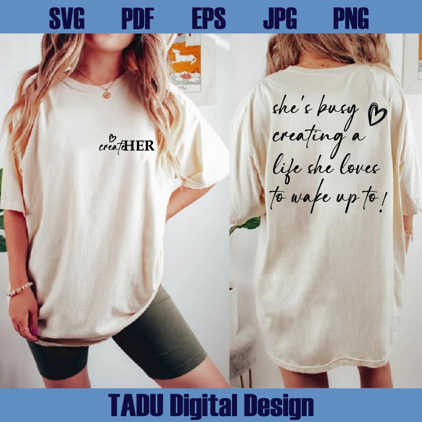 She's Busy Creating a Life Svg Creater Her Svg Woman Sayings Svg