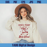 Sorta Merry Sorta Feral Svg Funny Christmas Raccoon Feral Girl Svg