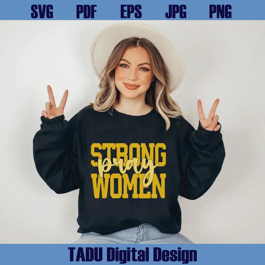 Strong Women Pray Png Christian Svg Boho Minimalist Png Positivity
