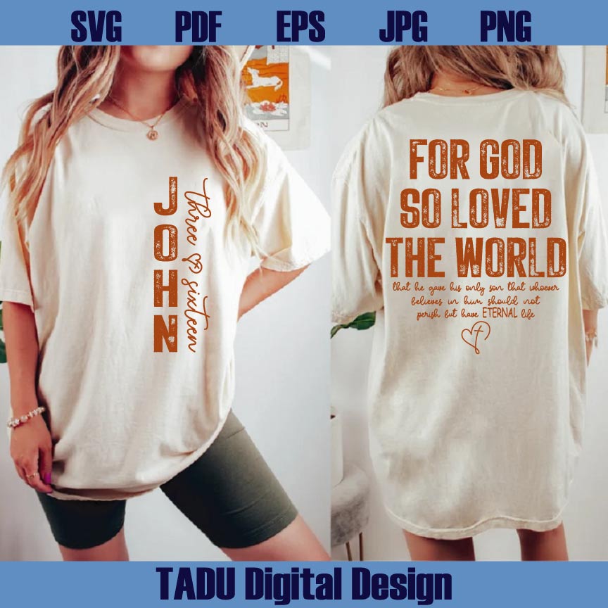For God So Loved the World  Svg John 3 16 Christian Png Based Svg