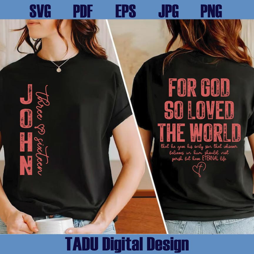 For God So Loved the World  Svg John 3 16 Christian Png Based Svg