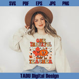 One Thankful Teacher Png Pumkin Teacher Svg Fall Thanksgiving Png