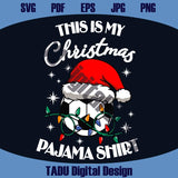 Santa Hat Football Christmas Svg This is My Christmas Pajama Png