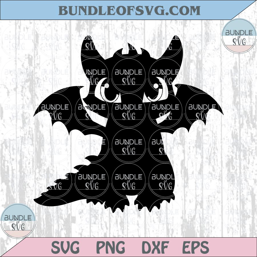 Bundle Toothless Svg Png Night Fury Silhouette Toothless Dragon Svg - BundleofSVG