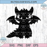 Bundle Toothless Svg Png Night Fury Silhouette Toothless Dragon Svg
