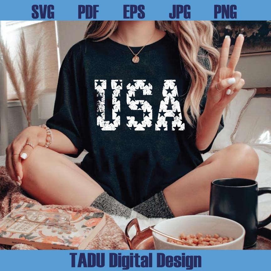 Distressed USA Svg 4th Of July Png Grunge USA Png America Svg Png Dxf Eps Files