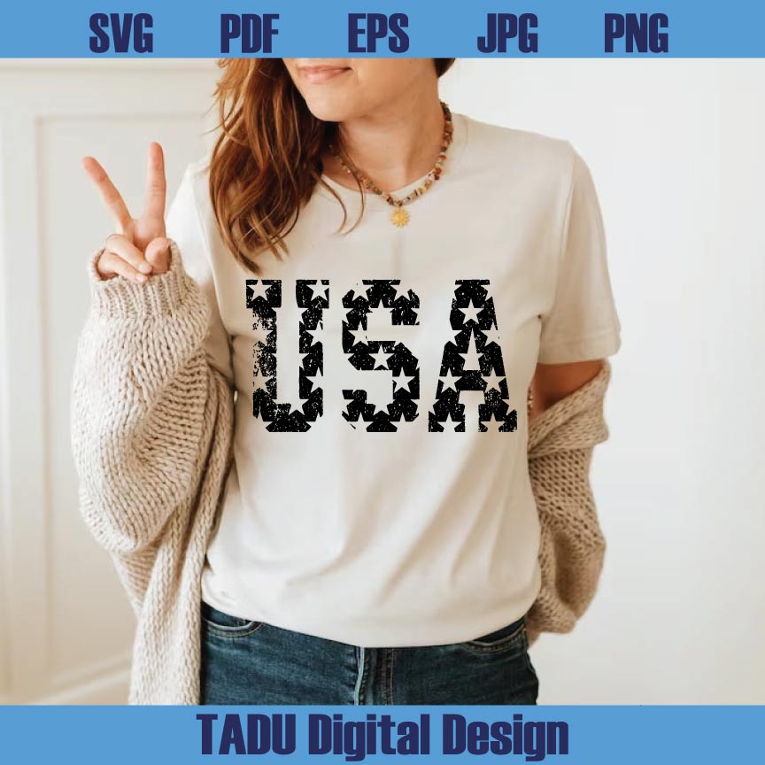 Distressed USA Svg 4th Of July Png Grunge USA Png America Svg Png Dxf Eps Files