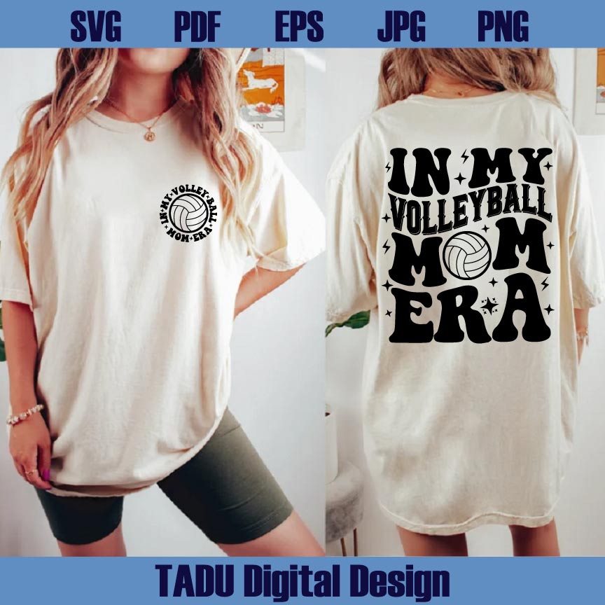 In My Volleyball Mom Era Png Funny Volleyball Lover Svg Game Day