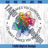 What Make You Different Make You Beautiful Autism Puzzle Png - BundleofSVG
