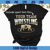 Wrestling Team Template Svg Custom Team Name Wrestling Mom Svg