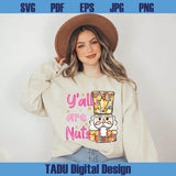 Pink Glitter Christmas Nutcracker Png Y'all are Nuts Png Brushstroke