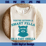Are You A Smart Fella Or Fart Smella Svg Raccoon Weird Png Meme