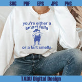 Are You A Smart Fella Or Fart Smella Svg Weird Meme Cowboy Frog