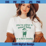 Are You A Smart Fella Or Fart Smella Svg Weird Meme Cowboy Frog