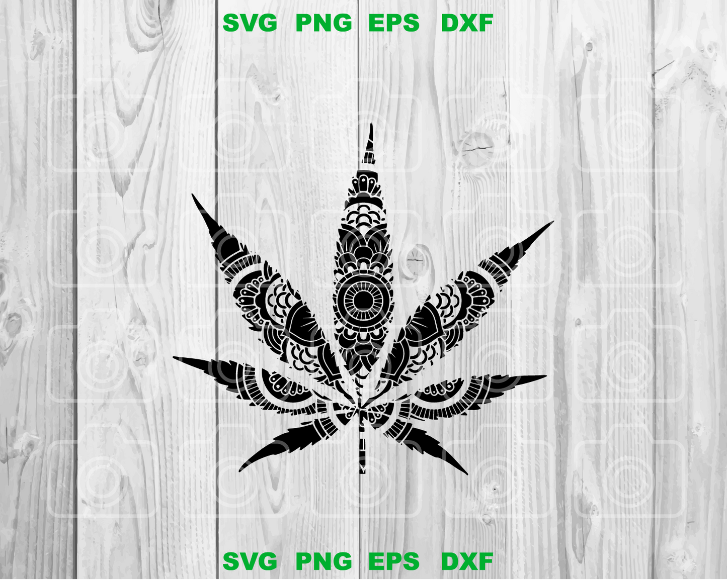Mandala Cannabis Leaf svg Mandala Marijuana svg Mandala weed shirt svg png jpg dxf eps cutting files silhouette cameo cricut - BundleofSVG