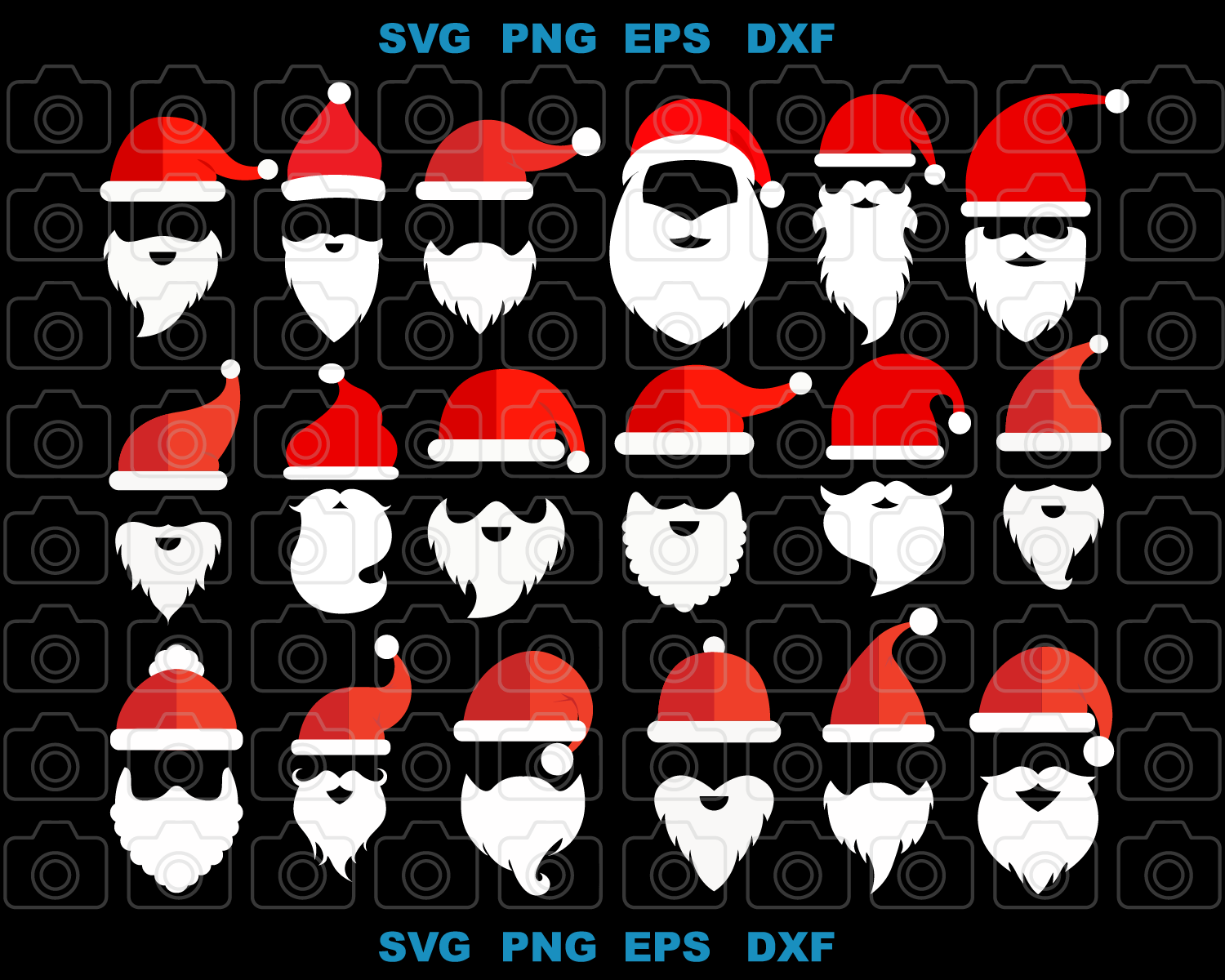 Bundle 18 Santa Hat svg Santa Hat clipart Naughty svg Santa svg Raunchy svg Christmas svg png eps dxf files - BundleofSVG
