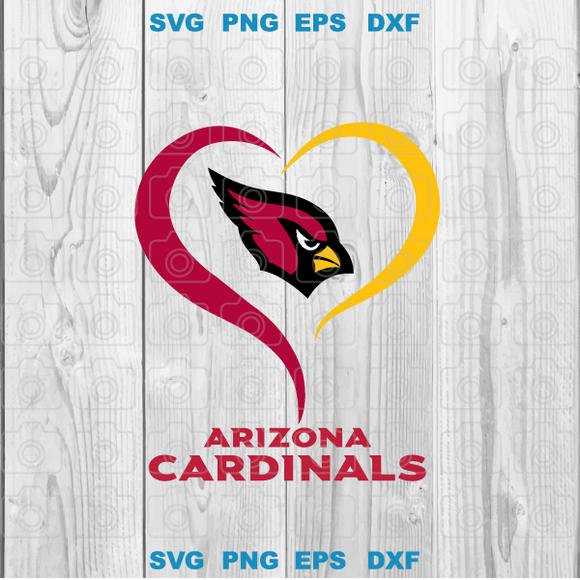 Arizona Cardinals Heart svg Open Heart Cardinals American Football svg Rugby shirt svg png cut files cricut