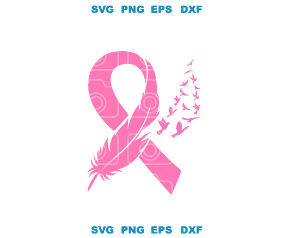 Pink Leather Cancer svg Leather Ribbon Cancer SVG shirt breast cancer pink ribbon sign gifts svg eps dxf png files for silhouette cameo cricut