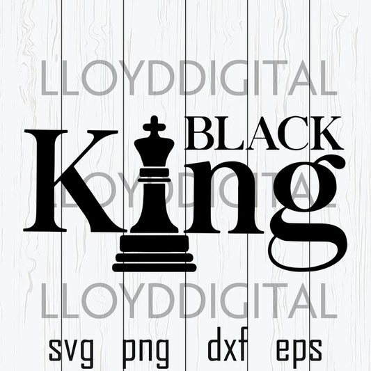 Black King svg black History african american dad svg father's day svg png jpg dxf eps clipart cutting files silhouette cameo cricut - BundleofSVG