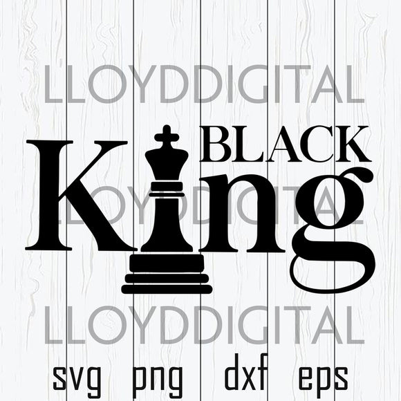 Black King svg black History african american dad svg father's day svg png jpg dxf eps clipart cutting files silhouette cameo cricut