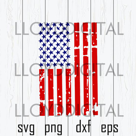 Distress America Flag SVG Distressed US Flag svg USA Grunge Flag July 4th Patriotic Shirt svg png dxf eps file cameo cricut - BundleofSVG