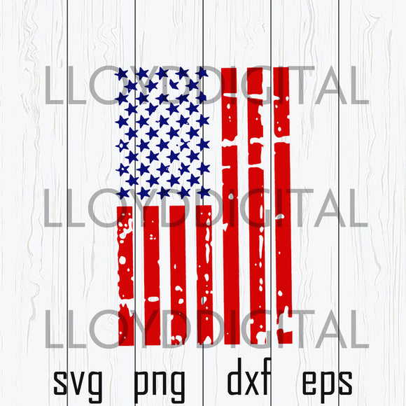 Distress America Flag SVG Distressed US Flag svg USA Grunge Flag July 4th Patriotic Shirt svg png dxf eps file cameo cricut