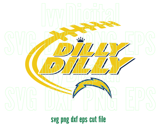 Dilly Dilly San Diego Chargers svg Dilly dilly American Football sign shirt decor svg png dxf eps cut files cameo cricut - BundleofSVG