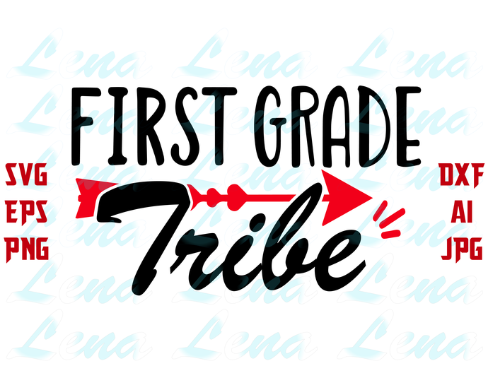 First Grade Tribe SVG 1th Grade Back to School svg First Grade Teacher Shirts 1th Grade Sign design Print svg png dxf file cameo cricut - BundleofSVG