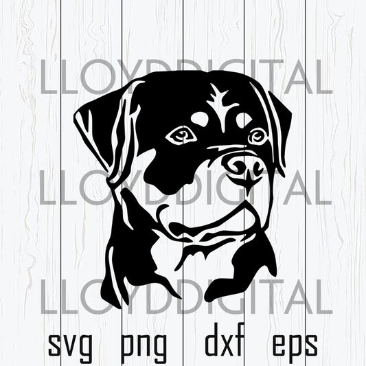 Dog Rottweiler SVG Rottweiler Animals Dog clipart Silhouette Decor printable svg png dxf cut files cameo cricut - BundleofSVG