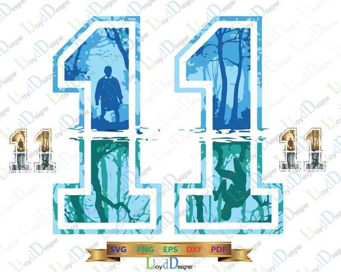 Stranger things 11 SVG Stranger things 11 DXF Stranger Things Eleven shirt svg eps png dxf cut files cameo cricut - BundleofSVG