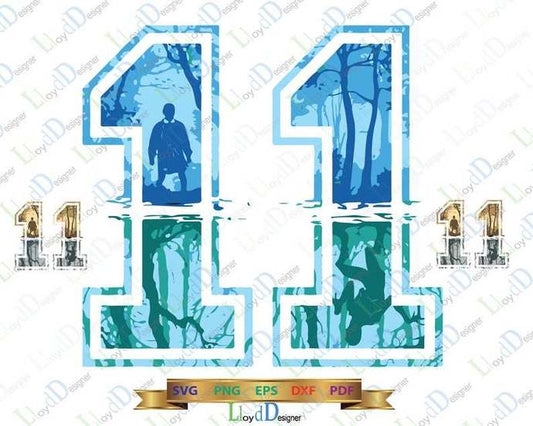 Stranger things 11 SVG Stranger things 11 DXF Stranger Things Eleven shirt svg eps png dxf cut files cameo cricut - BundleofSVG