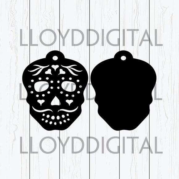 Sugar Skull SVG dia de los muertos svg lucky one shirt skull decor skull art svg png dxf eps cut files Silhouette Cameo Cricut