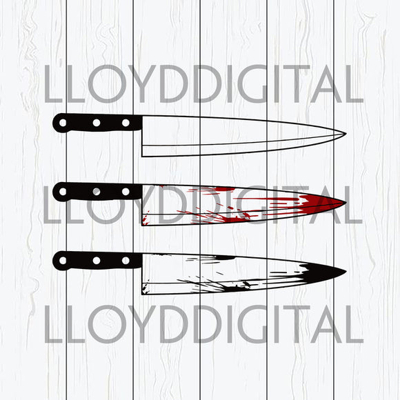 Chopping Knife svg Halloween svg Horror svg png jpg dxf eps cut clipart files silhouette cameo icut